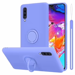 Coque pour Samsung Galaxy A70 / A70s Housse en LIQUID LIGHT PURPLE Etui Case Cover Protection en Silicone TPU telephone porta ...