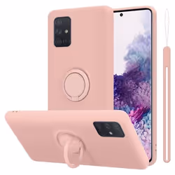 Coque pour Samsung Galaxy A71 4G Housse en LIQUID PINK Etui Case Cover Protection en Silicone TPU telephone portable