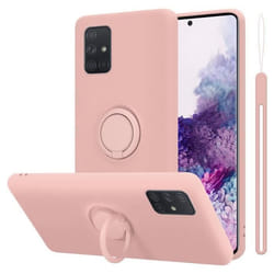Coque pour Samsung Galaxy A71 4G Housse en LIQUID PINK Etui Case Cover Protection en Silicone TPU telephone portable