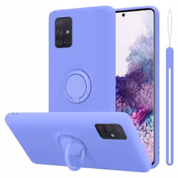 Coque pour Samsung Galaxy A71 4G Housse en LIQUID LIGHT PURPLE Etui Case Cover Protection en Silicone TPU telephone portable