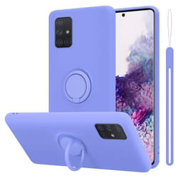 Coque pour Samsung Galaxy A71 4G Housse en LIQUID LIGHT PURPLE Etui Case Cover Protection en Silicone TPU telephone portable