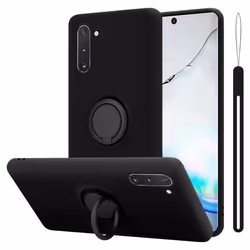 Coque pour Samsung Galaxy NOTE 10 Housse en LIQUID BLACK Etui Case Cover Protection en Silicone TPU telephone portable