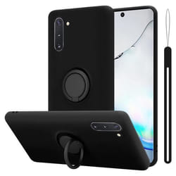 Coque pour Samsung Galaxy NOTE 10 Housse en LIQUID BLACK Etui Case Cover Protection en Silicone TPU telephone portable