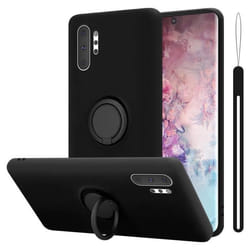 Coque pour Samsung Galaxy NOTE 10 PLUS Housse en LIQUID BLACK Etui Case Cover Protection en Silicone TPU telephone portable