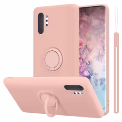 Coque pour Samsung Galaxy NOTE 10 PLUS Housse en LIQUID PINK Etui Case Cover Protection en Silicone TPU telephone portable