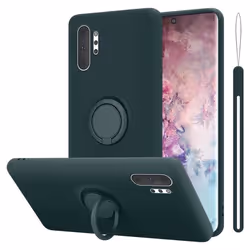Coque pour Samsung Galaxy NOTE 10 PLUS Housse en LIQUID GREEN Etui Case Cover Protection en Silicone TPU telephone portable