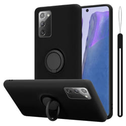 Coque pour Samsung Galaxy NOTE 20 Housse en LIQUID BLACK Etui Case Cover Protection en Silicone TPU telephone portable