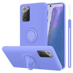 Coque pour Samsung Galaxy NOTE 20 Housse en LIQUID LIGHT PURPLE Etui Case Cover Protection en Silicone TPU telephone portable