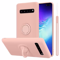 Coque pour Samsung Galaxy S10 5G Housse en LIQUID PINK Etui Case Cover Protection en Silicone TPU telephone portable