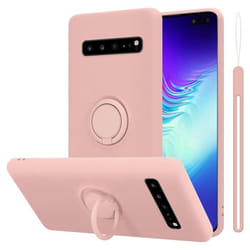 Coque pour Samsung Galaxy S10 5G Housse en LIQUID PINK Etui Case Cover Protection en Silicone TPU telephone portable