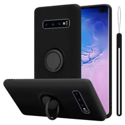 Coque pour Samsung Galaxy S10 4G en LIQUID Noir Cadorabo Cover Protection en silicone TPU flexible anneau Cover