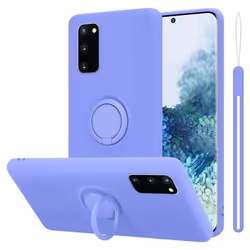 Coque pour Samsung Galaxy S20 Housse en LIQUID LIGHT PURPLE Etui Case Cover Protection en Silicone TPU telephone portable