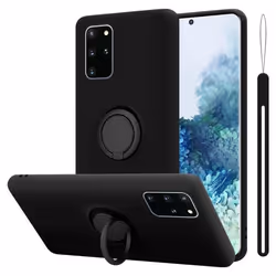 Coque pour Samsung Galaxy S20 PLUS Housse en LIQUID BLACK Etui Case Cover Protection en Silicone TPU telephone portable