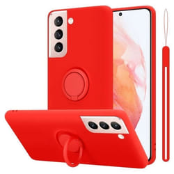 Coque pour Samsung Galaxy S21 5G Housse en LIQUID RED Etui Case Cover Protection en Silicone TPU telephone portable