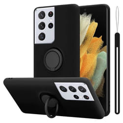 Coque pour Samsung Galaxy S21 ULTRA Housse en LIQUID BLACK Etui Case Cover Protection en Silicone TPU telephone portable