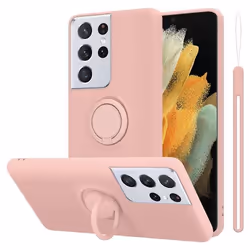 Coque pour Samsung Galaxy S21 ULTRA Housse en LIQUID PINK Etui Case Cover Protection en Silicone TPU telephone portable