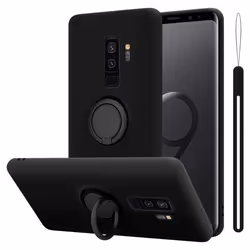 Coque pour Samsung Galaxy S9 PLUS Housse en LIQUID BLACK Etui Case Cover Protection en Silicone TPU telephone portable