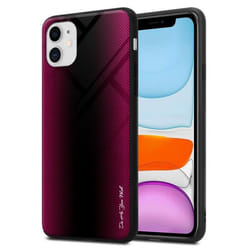 Coque pour Apple iPhone 11 Housse en CRAMIN ROSE Etui Case Cover Protection en verre trempé et Silicone TPU
