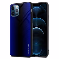 Coque pour Apple iPhone 12 / 12 PRO Housse en COBALT VIOLET Etui Case Cover Protection en verre trempé et Silicone TPU