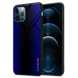 Coque pour Apple iPhone 12 / 12 PRO Housse en COBALT VIOLET Etui Case Cover Protection en verre trempé et Silicone TPU