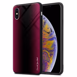 Coque pour Apple iPhone XS MAX Housse en CRAMIN ROSE Etui Case Cover Protection en verre trempé et Silicone TPU
