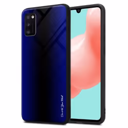 Coque pour Samsung Galaxy A41 Housse en COBALT VIOLET Etui Case Cover Protection en verre trempé et Silicone TPU