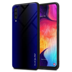 Coque pour Samsung Galaxy A50 4G / A50s / A30s Housse en COBALT VIOLET Etui Case Cover Protection en verre trempé et Silicone TPU