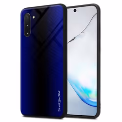 Coque pour Samsung Galaxy NOTE 10 Housse en COBALT VIOLET Etui Case Cover Protection en verre trempé et Silicone TPU