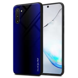 Coque pour Samsung Galaxy NOTE 10 Housse en COBALT VIOLET Etui Case Cover Protection en verre trempé et Silicone TPU