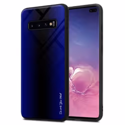 Coque pour Samsung Galaxy S10 PLUS Housse en COBALT VIOLET Etui Case Cover Protection en verre trempé et Silicone TPU