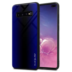 Coque pour Samsung Galaxy S10 PLUS Housse en COBALT VIOLET Etui Case Cover Protection en verre trempé et Silicone TPU
