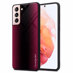 Coque pour Samsung Galaxy S21 5G Housse en CRAMIN ROSE Etui Case Cover Protection en verre trempé et Silicone TPU