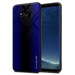 Coque - CADORABO - Samsung Galaxy S8 - Protection en verre trempé - Silicone TPU - Cobalt Violet