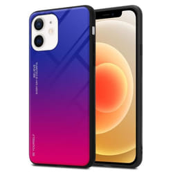 Coque pour Apple iPhone 12 MINI Housse en VIOLETT - ROUGE Etui Case Cover Protection bicolore TPU