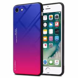 Coque pour Apple iPhone 7 / 7S / 8 / SE 2020 Housse en VIOLETT - ROUGE Etui Case Cover Protection bicolore TPU