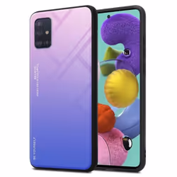 Coque pour Samsung Galaxy A51 4G / M40s Housse en ROSE - BLEU Etui Case Cover Protection bicolore TPU