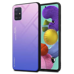 Coque pour Samsung Galaxy A51 4G / M40s Housse en ROSE - BLEU Etui Case Cover Protection bicolore TPU