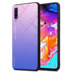 Coque pour Samsung Galaxy A70 / A70s Housse en ROSE - BLEU Etui Case Cover Protection bicolore TPU