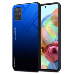 Coque pour Samsung Galaxy A71 4G Housse en BLEU - NOIR Etui Case Cover Protection bicolore TPU
