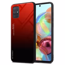 Coque pour Samsung Galaxy A71 4G Housse en ROUGE - NOIR Etui Case Cover Protection bicolore TPU