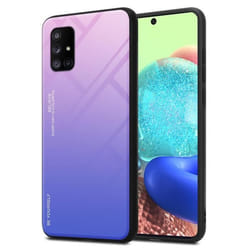 Coque pour Samsung Galaxy A71 5G Housse en ROSE - BLEU Etui Case Cover Protection bicolore TPU