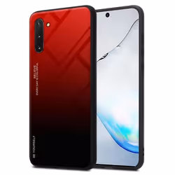 Coque pour Samsung Galaxy NOTE 10 Housse en ROUGE - NOIR Etui Case Cover Protection bicolore TPU