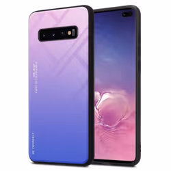 Coque pour Samsung Galaxy S10 PLUS Housse en ROSE - BLEU Etui Case Cover Protection bicolore TPU