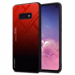 Coque pour Samsung Galaxy S10e Housse en ROUGE - NOIR Etui Case Cover Protection bicolore TPU