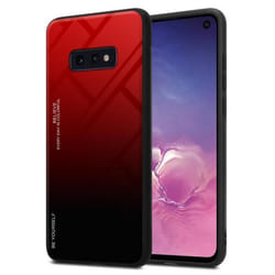 Coque pour Samsung Galaxy S10e Housse en ROUGE - NOIR Etui Case Cover Protection bicolore TPU