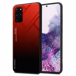Coque pour Samsung Galaxy S20 PLUS Housse en ROUGE - NOIR Etui Case Cover Protection bicolore TPU