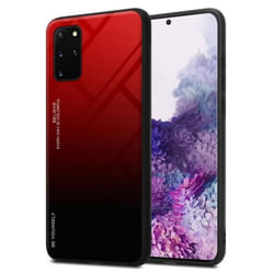 Coque pour Samsung Galaxy S20 PLUS Housse en ROUGE - NOIR Etui Case Cover Protection bicolore TPU