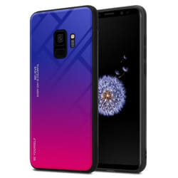 Coque pour Samsung Galaxy S9 Housse en VIOLETT - ROUGE Etui Case Cover Protection bicolore TPU