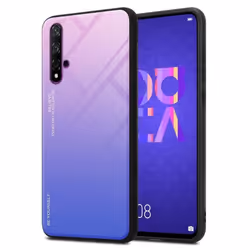 Coque pour Honor 20 / 20S / Huawei NOVA 5T Housse en ROSE - BLEU Etui Case Cover Protection bicolore TPU