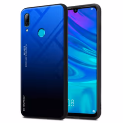 Coque pour Honor 10 LITE / Huawei P SMART 2019 Housse en BLEU - NOIR Etui Case Cover Protection bicolore TPU